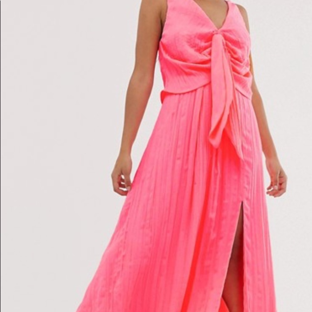 ASOS pink midi dress